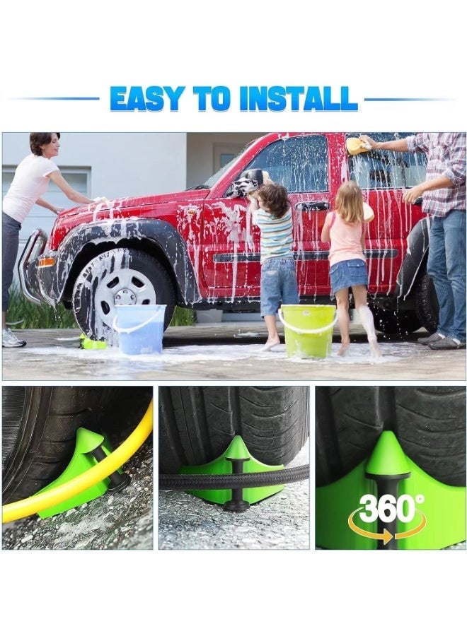 نظام توجيه خرطوم السيارة يمنع خراطيم الغسالات عالية الضغط من الانحشار تحت الإطارات، مثالي لغسيل السيارات والصيانة (أحمر، قطعتان). - Image 3